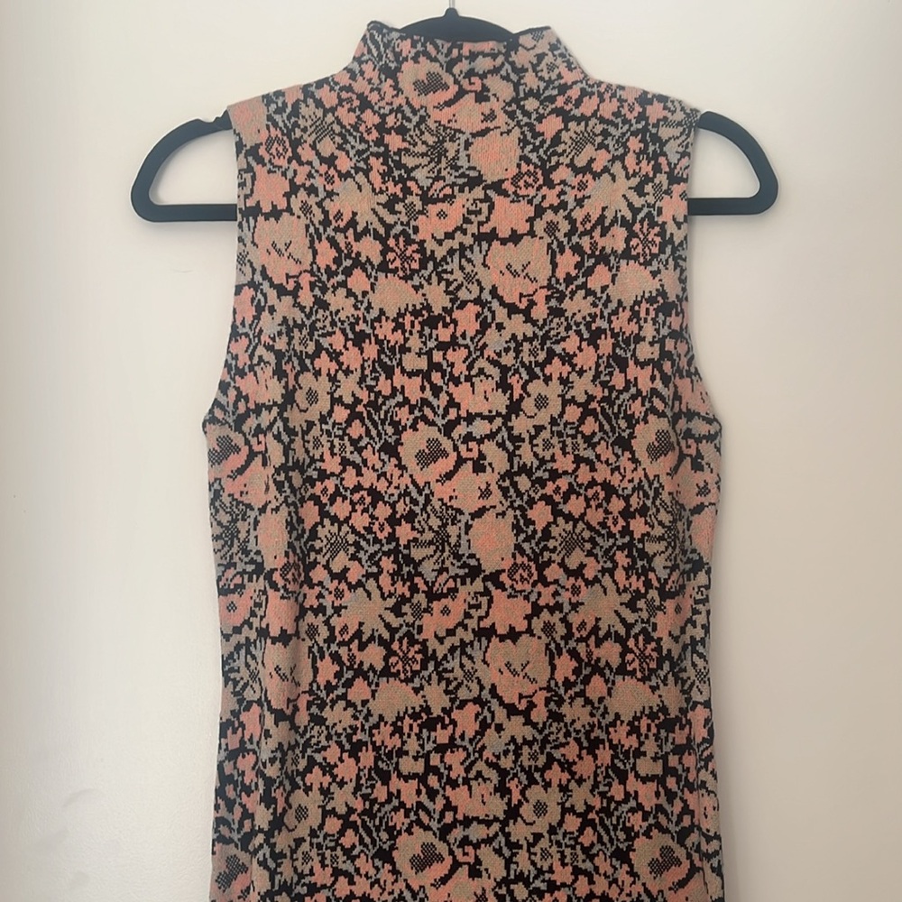 Zara Floral Jacquard Knit Dress